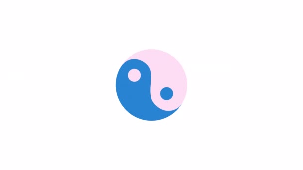 Precargador Símbolos Yin Yang Animados Energías Opuestas Proceso Espera Imágenes — Vídeo de stock
