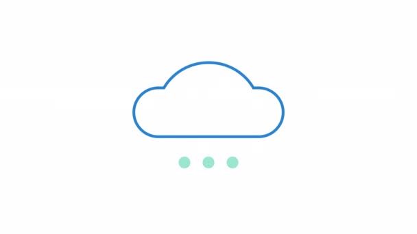 Animowany Preloader Chmur Deszczowych Usługa Komputerowa Proces Oczekiwania Materiał Wideo — Wideo stockowe