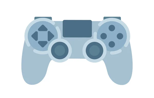Gamepad Semi Flat Color Vector Object Playing Device Game Controller — Stock Vector