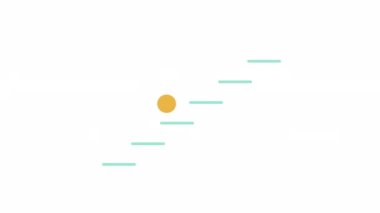 Canlandırılmış tırmanma merdiveni önyükleyicisi. Zıplayan top. Bekleme işlemi. Alfa kanalı şeffaflığı olan 4K video görüntüleri. Web sitesi yükleyicisi. Web UI tasarımı için renkli yükleme süreci canlandırması