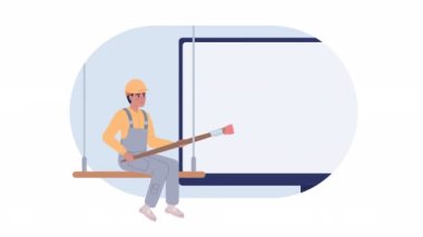 Animasyon beklenmeyen 404 hatası. Web sitesinin güncellenmesi gerekiyor. Alfa kanalı şeffaflığı olan boş 4K video görüntüleri. Flaş mesaj. Kırık bağlantı ve web tasarımı için renk canlandırması yüklenemedi