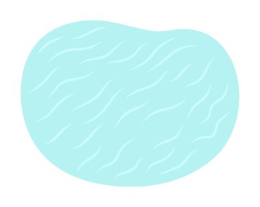 Üst manzara yüzme havuzu suyu 2D vektör izole nokta çizimi. Turkuaz okyanus dalgaları. Çizgi film arka planında deniz dokusu düz su manzarası. Mobil, web sitesi ve dergi için renkli düzenlenebilir sahne