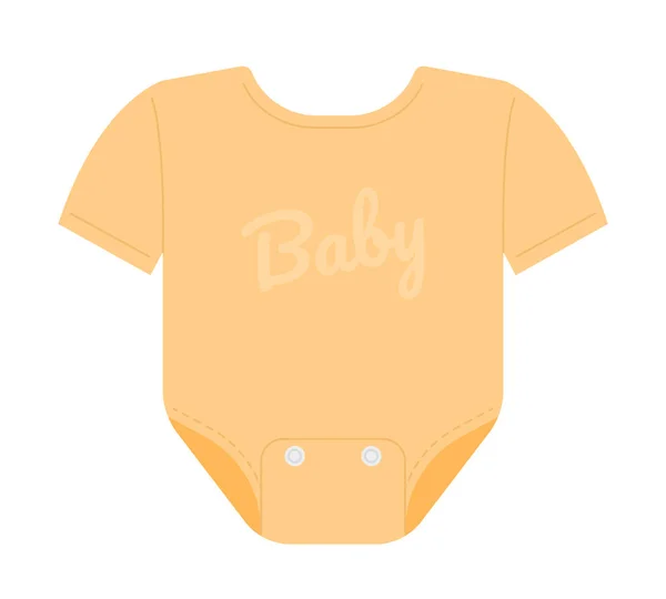 Newborn Baby Clothes Semi Flat Color Vector Object Jumpsuit Bodysuit — Stock Vector