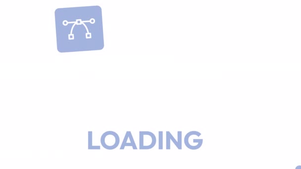 Animated Web Development Button Loader Здание Сайта Флэш Сообщение Индикатор — стоковое видео