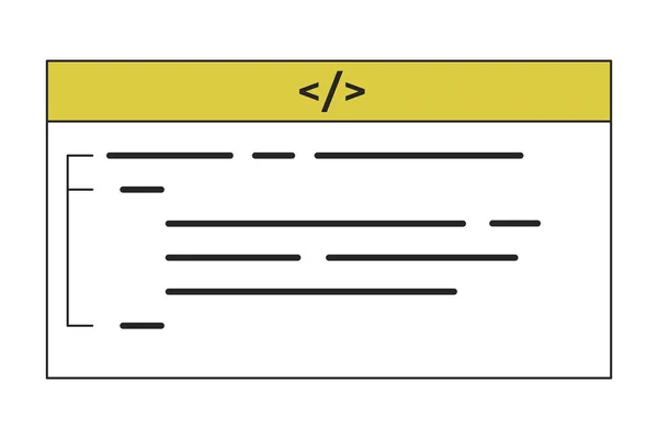 文字编码线性平面双色矢量图标 编程语言 可编辑的白线双酮元素 用于网页平面设计和动画的简单线形点画 — 图库矢量图片