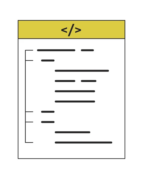命令行接口线性平面双色矢量图标 可编辑的白线双酮元素 用于网页平面设计和动画的简单线形卡通画 — 图库矢量图片