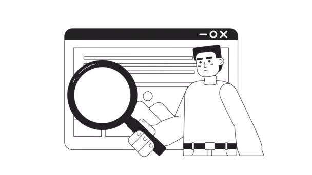 Animovaná Webová Aplikace Pro Ladění Mono Aplikace Pro Testování Vývojářů — Stock video