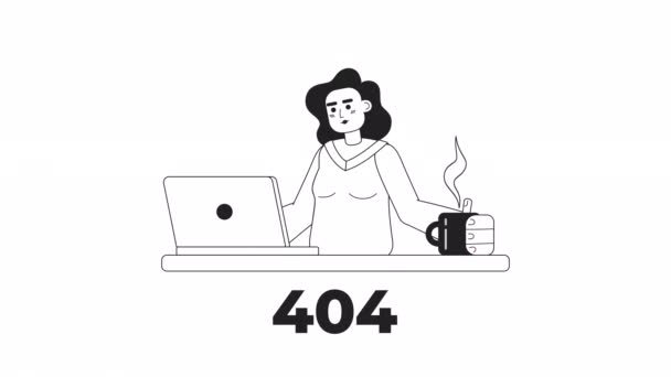 Animé Écriture Code 404 Erreur Bug Dans Script Vidéo Vide — Video