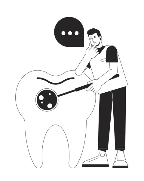 Regularne Badania Dentystyczne Górę Koncepcja Wektor Miejscu Ilustracji Wizyta Dentysty — Wektor stockowy