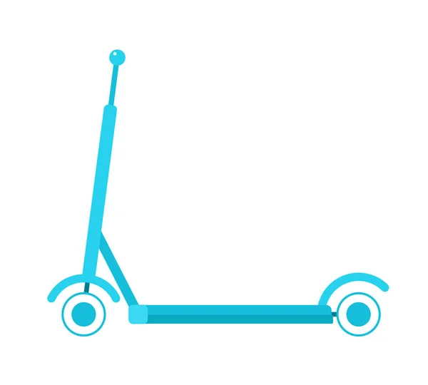 电动滑板车半平色矢量物体 电子摩托车的租金 为成年人提供交通服务 可编辑漫画剪辑艺术图标上的白色 用于网页平面设计和动画的简单点画 — 图库矢量图片
