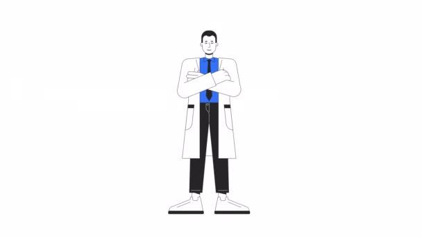Sağlık Hizmeti Sağlayıcısı Animasyonu Tıp Eğitimi Klinisyen Web Tasarımı Için — Stok video