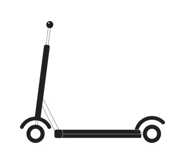 电动滑板车单色平面矢量物体 Escooter的租金 可编辑的黑白细线图标 用于网页平面设计和动画的简单卡通剪贴画 — 图库矢量图片