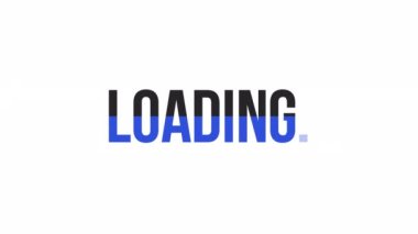 Basit mavi yükleyici animasyonu. Web sitesi için önyükleyici. Beyaz arkaplanda 4K video görüntüsü var. UI ve UX web tasarımı için alfa kanal şeffaflığı ile renkli yükleme süreci göstergesi