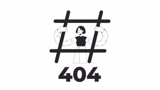 Animace Hashtag 404 Error Využití Sociálních Médií Prázdný Stav Video — Stock video