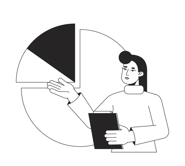 Startup Metriken Bewertung Konzept Vektor Spot Illustration Datenanalytiker Cartoon Flache — Stockvektor