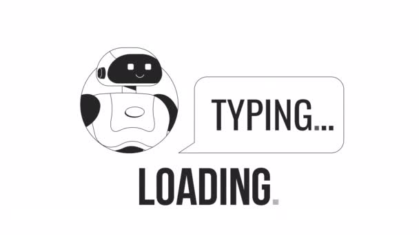 Chatbot Typy Nakladač Animace Umělá Inteligence Flash Message Video Footage — Stock video