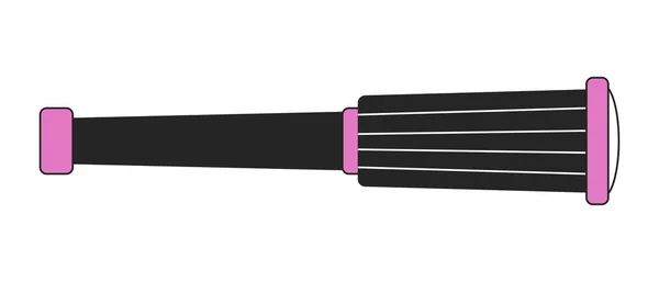 Monokularteleskop Flachlinien Farbvektorobjekt Vergrößerungswerkzeug Editierbares Lineart Symbol Auf Weiß Einfache — Stockvektor