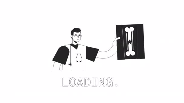 Ortho Trauma Loader Animation Diagnostic Docteur Ligne Message Flash Vidéo — Video