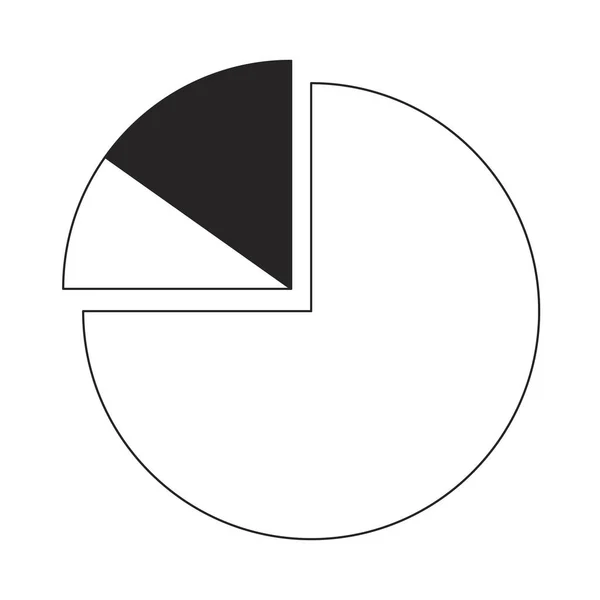 График Разделенными Ломтиками Плоская Линия Черно Белый Вектор Значок Управление — стоковый вектор