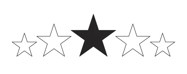 Five Star Rating Flat Monochrome Isolated Vector Icon Bewertung Sterne — Stock Vector