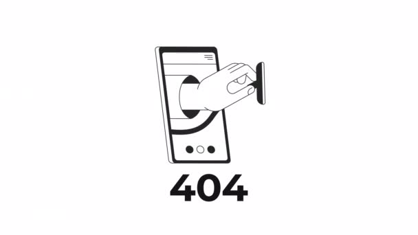 Zdravotní Screening 404 Animace Telemedicína Telemedicíny Prázdný Stav Video Koncepce — Stock video