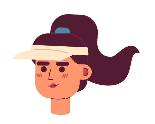 머리를 다니는 테니스 마라톤주자 아바타의 아이콘이다 감정을 그래픽 디자인 — 스톡 벡터
