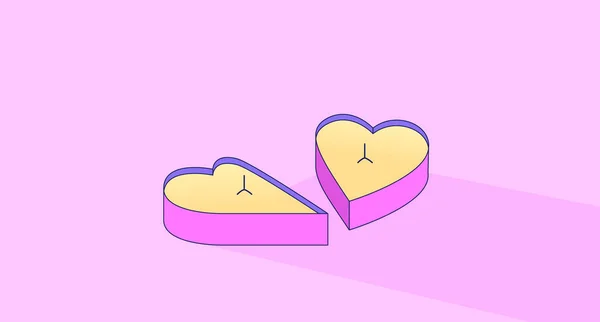 Herzförmige Kerzen Chill Tapete Romantische Liebe Valentinstag Duftkerzen Vektor Cartoon — Stockvektor