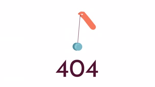 Animated Hand Yoyo 404 Error Playing Toy Animation Hand Empty — Stock Video