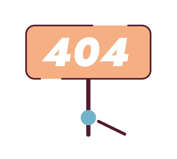 Segurando 404 Erro Sinal Vetor Estado Vazio Ilustração Página Editável —  Vetores de Stock