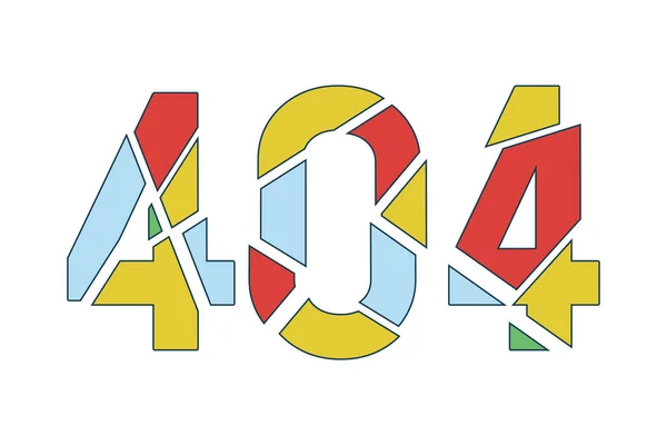 Abstrakt Färgat Glas Trasigt Fel 404 Flash Meddelande Geometriskt Mosaikmönster — Stock vektor