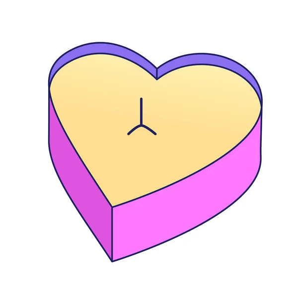 Romantische Herzkerze Frontansicht Flacher Vektor Cartoon Symbol Schwimmende Duftkerze Leitartikel — Stockvektor