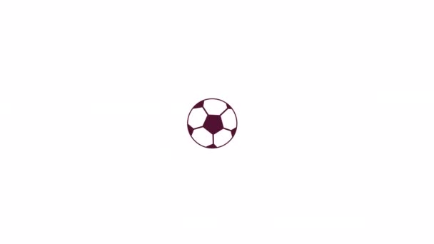 Ισορροπώντας Μπάλα Ποδοσφαίρου Animation Επίπεδη Εικόνα Στυλ Κινουμένων Σχεδίων Βίντεο — Αρχείο Βίντεο