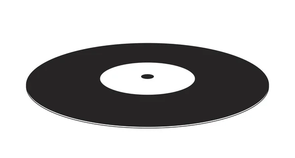 Vinyl Schallplatten Zeilenkunst Vektor Cartoon Symbol Laufwerk 70Er Jahre Disco — Stockvektor