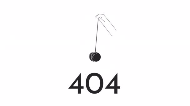 Animerad Hand Med Yoyo 404 Fel Leksaksanimation Hand Tom Tillstånd — Stockvideo