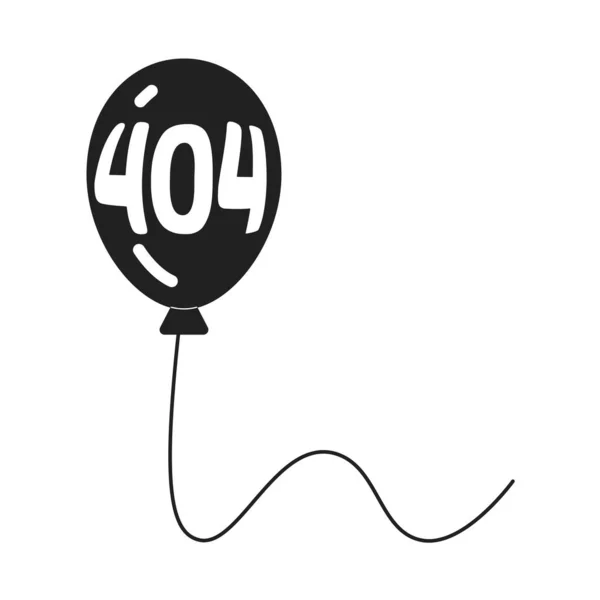 Ballon Drijvende Vector Lege Toestand Illustratie Bewerkbare 404 Niet Gevonden — Stockvector