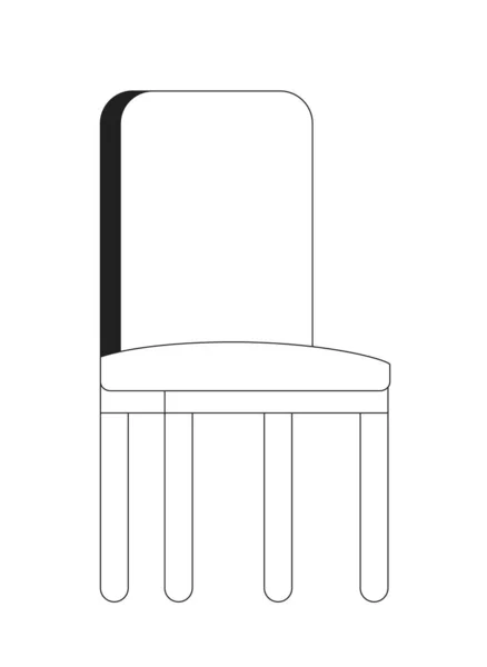 快適な椅子モノクロフラットベクトルオブジェクト パティオの座席家具 リビングルーム 編集可能な黒と白の細い線のアイコン ウェブグラフィックデザインのためのシンプルな漫画クリップアートスポットイラスト — ストックベクタ