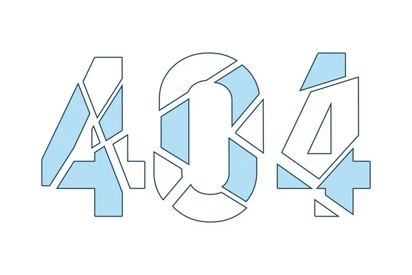 Errore Ghiaccio Incrinato 404 Messaggio Flash Frammenti Ghiaccio Cristallo Che — Vettoriale Stock