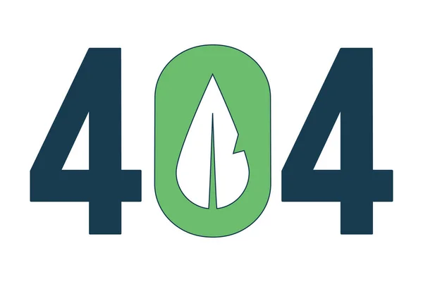 Sostenibilità Eco Friendly Errore 404 Messaggio Flash Vai Sulla Terra — Vettoriale Stock