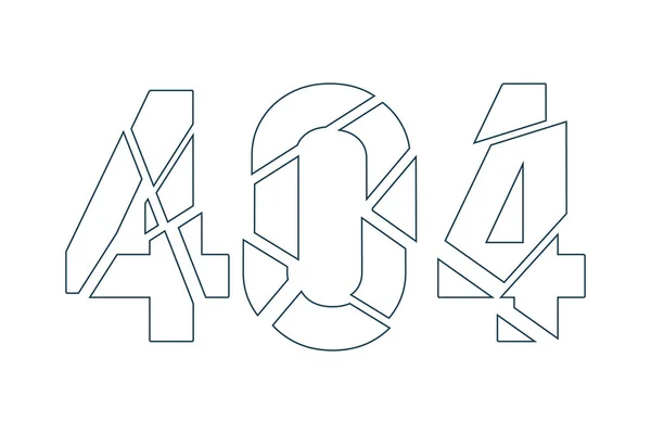Knäckt Svart Vit Fel 404 Flash Meddelande Isskärvor Kristallsplittrande Monokrom — Stock vektor