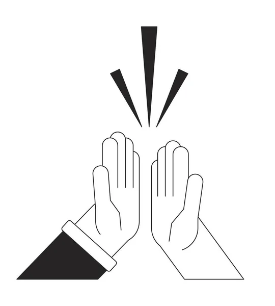 Trabalho Equipe Mãos Conceito Vetor Spot Ilustração Alta Cinco Mãos —  Vetores de Stock