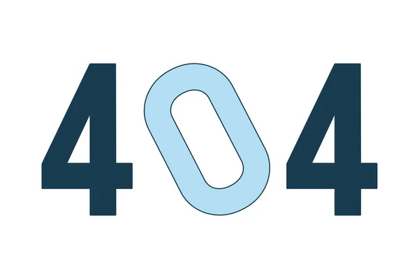 Eğimli Sıfır Numara Hatası 404 Flaş Mesaj Yaratıcı Eğim Sayısı — Stok Vektör