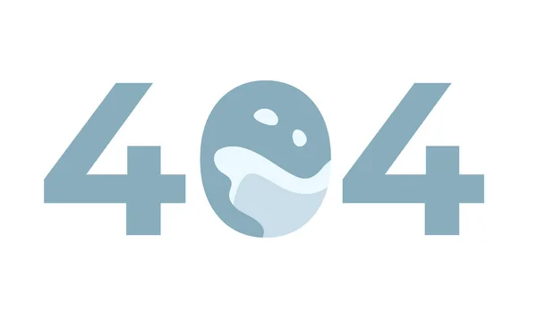 Chyba Při Rozstřikování Vln 404 Flash Zpráva Šplouchnutí Oceánu Vodní — Stockový vektor