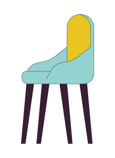 Krzesło Biurowe Płaska Linia Kolor Izolowany Wektor Obiektu Nowoczesne Meble — Wektor stockowy