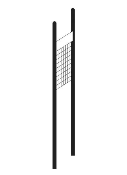 排球网单色平面矢量物体 运动器材 排球场 网络系统 可编辑的黑白细线图标 用于网页平面设计的简单卡通剪贴画 — 图库矢量图片