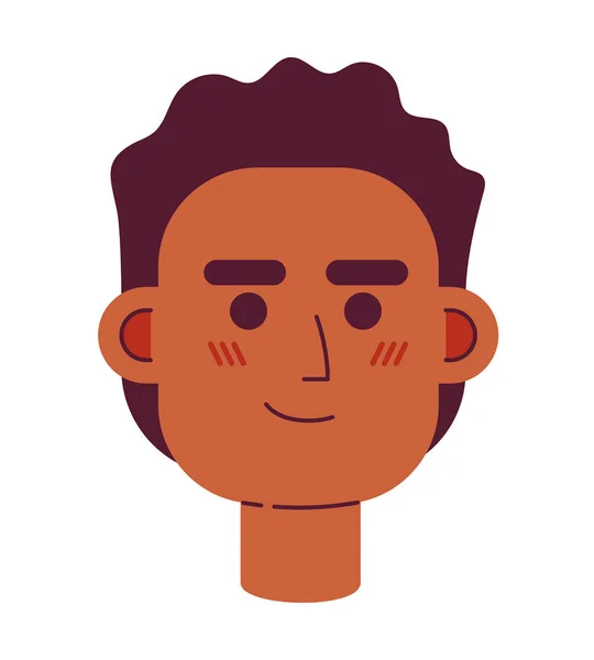 곱슬머리의 캐릭터 아바타의 아이콘이다 사업가 감정을 그래픽 디자인 — 스톡 벡터