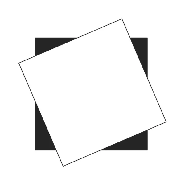 厚重注意到平坦的单色孤立向量对象 用于记录的办公用品 可编辑的黑白线条艺术绘图 用于网页平面设计的简单概要插画 — 图库矢量图片
