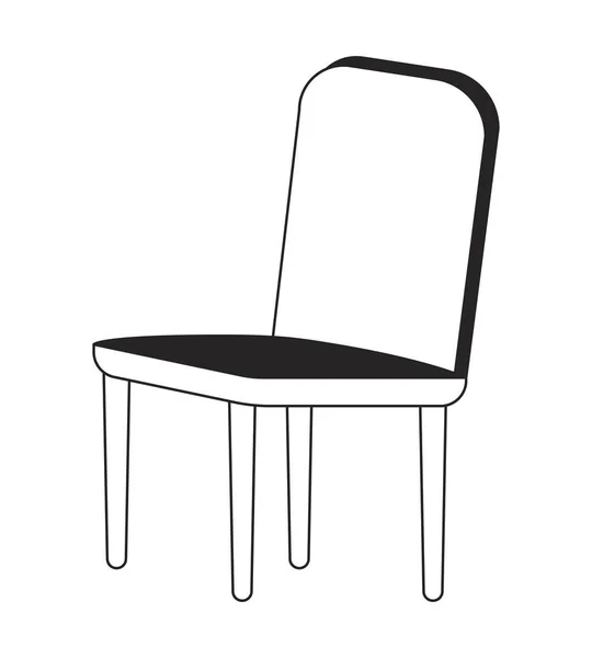 舒适的办公椅平面单色隔离向量对象 装饰房间的家具 可编辑的黑白线条艺术绘图 用于网页平面设计的简单概要插画 — 图库矢量图片