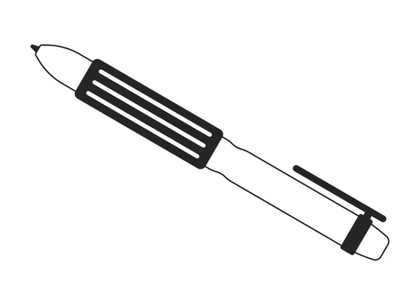 Tintenstift Zum Schreiben Von Flachen Monochrom Isolierten Vektorobjekten Stationäres Element — Stockvektor