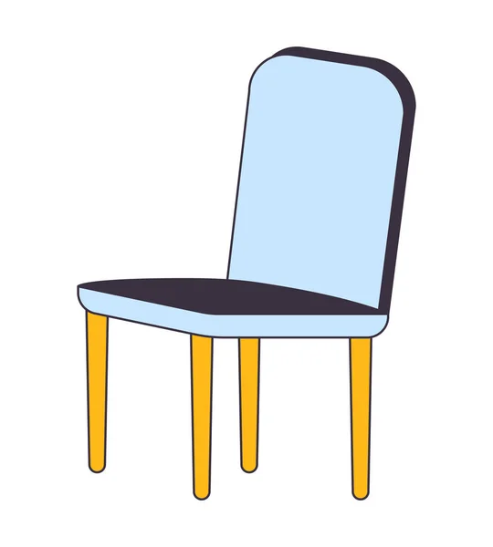 Cadeira Escritório Confortável Linha Plana Cor Objeto Vetorial Isolado Mobiliário —  Vetores de Stock