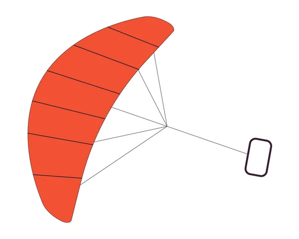 Kite Kitesurfing Engrenagem Linha Plana Cor Objeto Vetorial Isolado Equipamento —  Vetores de Stock